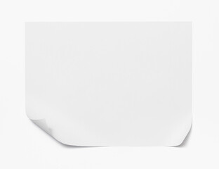 sheet of paper isolated on white
