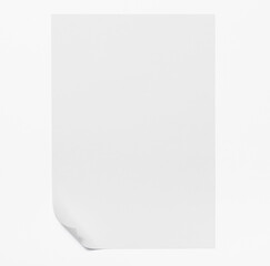 sheet of paper isolated on white
