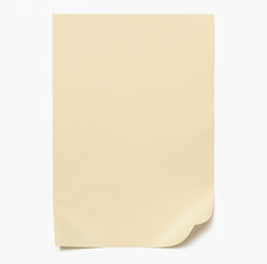 sheet of paper isolated on white
