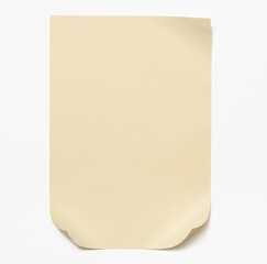 sheet of paper isolated on white
