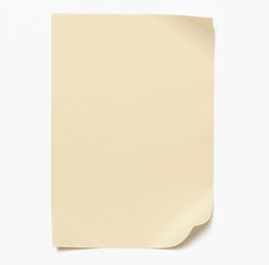 sheet of paper isolated on white
