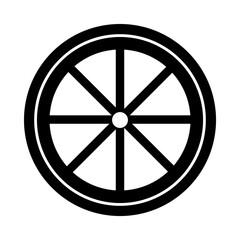 Obraz premium orange slice icon, silhouette style
