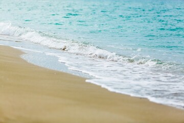 Wave of the Sea on a Beach