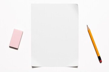 sheet of paper isolated on white
