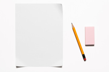 sheet of paper isolated on white
