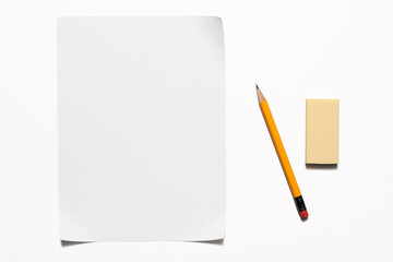 sheet of paper isolated on white
