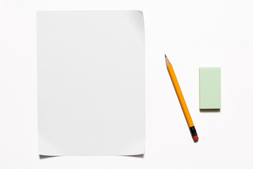 sheet of paper isolated on white
