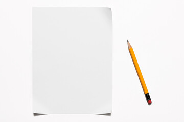 sheet of paper isolated on white
