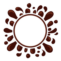 chocolate brown splash blob for banner background, drop brown liquid splash, icon splashing chocolate blob droplet, illustrations cocoa brown liquid splash shape, symbol chocolate drop splatter flow