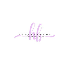 H B HB Initial handwriting and signature logo design with circle. Beautiful design handwritten logo for fashion, team, wedding, luxury logo.