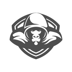 silverback logo gorilla vector illustration