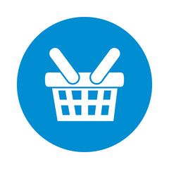 shopping basket icon, block style