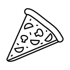 pizza line style icon vector design