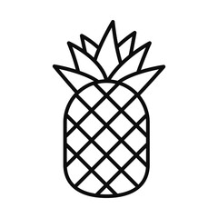 Obraz premium pineapple fruit line style icon vector design