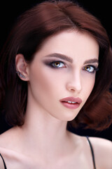 Fototapeta premium makeup for brunette girl