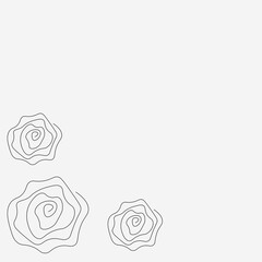 Roses flowers background design. Vector illustration