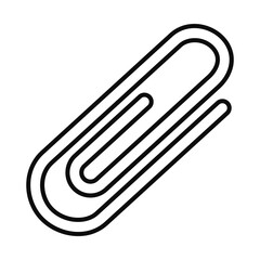 paper clip line style icon vector design