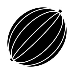 watermelon fruit icon, silhouette style