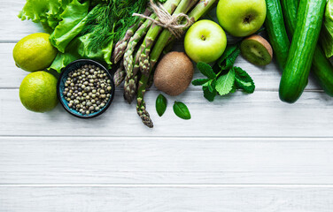 Healthy vegetarian food concept background