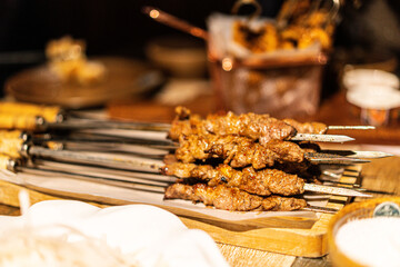 Roast lamb chops, a traditional Chinese food in Xinjiang, China.
