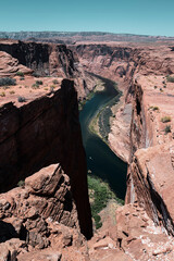 Canyon in Glen Canyon National Recreation Area. Travel Lifestyle success concept.