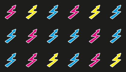 Seamless pattern with zippers.