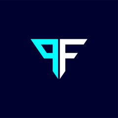 Obraz premium P & F letters Joint logo icon vector template for corporate logo and business card design. 