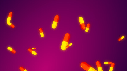 Drug prescription for pills medicine capsule pattern background. Abstract healthcare technology and science medical concept.
