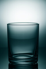 Empty  transparent glass for water . Drinking concept