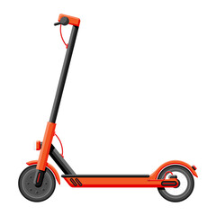 Electric scooter isolated on white. Eco city transport. Ecological, convenient urban transportation. Cartoon flat vector illustration © absent84