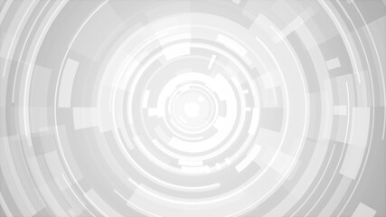 Circle white gray bright technology Hi-tech background. Abstract graphic digital future concept design.