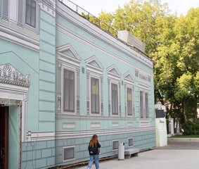 Decorative, false facade, erected during the restoration and reconstruction of the building, Moscow