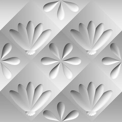 3d white seamless pattern, design texture
