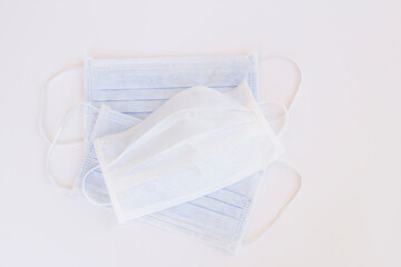 Three ply structure,single use hygenic,medical face mask background.