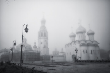 landscape orthodox church of Vologda, historical center of tourism in Russia, christian church landscape