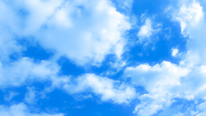 Fototapeta premium blue sky with beautiful natural white clouds