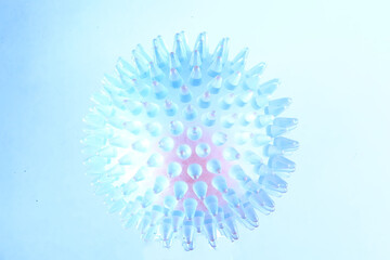 coronovirus model, background, abstract plastic massage ball model, molecule concept 2019-ncov