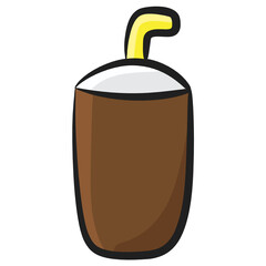 
Hand drawn vector design of refreshing drink icon.
