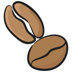
Hand drawn design of coffee beans icon
