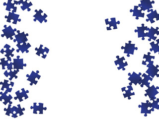 Abstract brainteaser jigsaw puzzle dark blue 