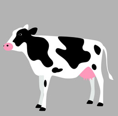 Vector illustration of a cow