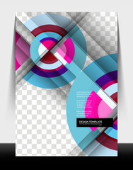 Circle design a4 flyer print template, annual report design