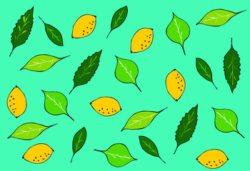 Vector illustration of tropical leaves. Leaves ecology pattern. Autumn graphics. Tree leaf. Seamless pattern 