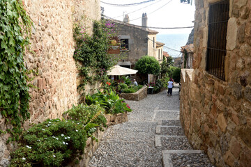 Fototapeta na wymiar old town of Tossa de Mar, Girona province, Catalonia, Spain