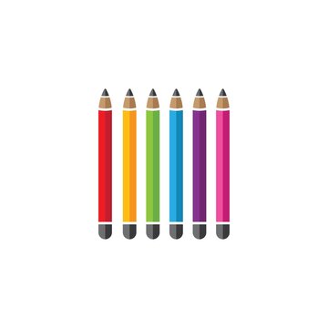 Pencil colour in white background
