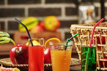 Organic cocktail tubes in the interior