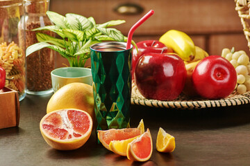 Organic cocktail tubes in the interior