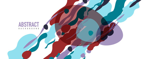 Trendy liquid style shapes abstract design, dynamic vector background for placards, brochures, posters, web landing pages, covers or banners