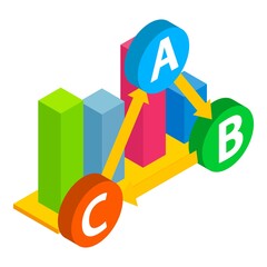 Webtraffic analysis icon. Isometric illustration of webtraffic analysis vector icon for web