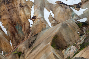 Volcanic mountains of Landmannalaugar in Fjallabak Nature Reserve. Iceland